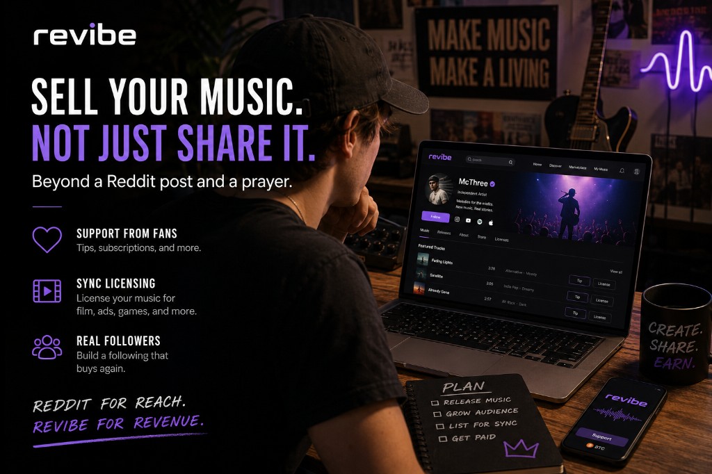How Artists Can Sell Their Music on revibe (Beyond a Reddit Post and a Prayer)