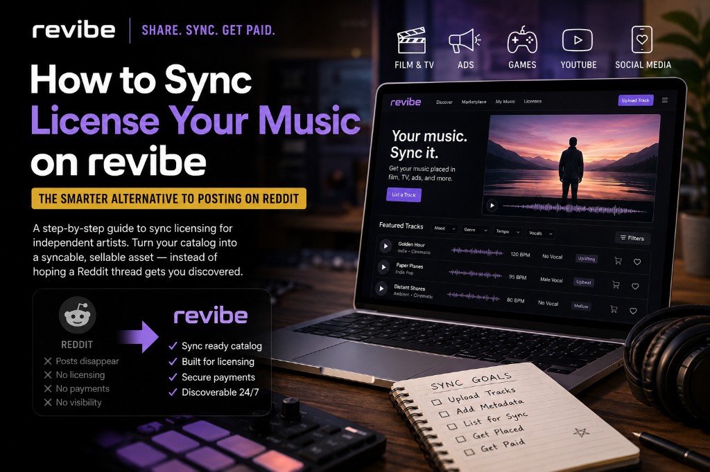 How to Sync License Your Music on revibe (The Smarter Alternative to Posting on Reddit)